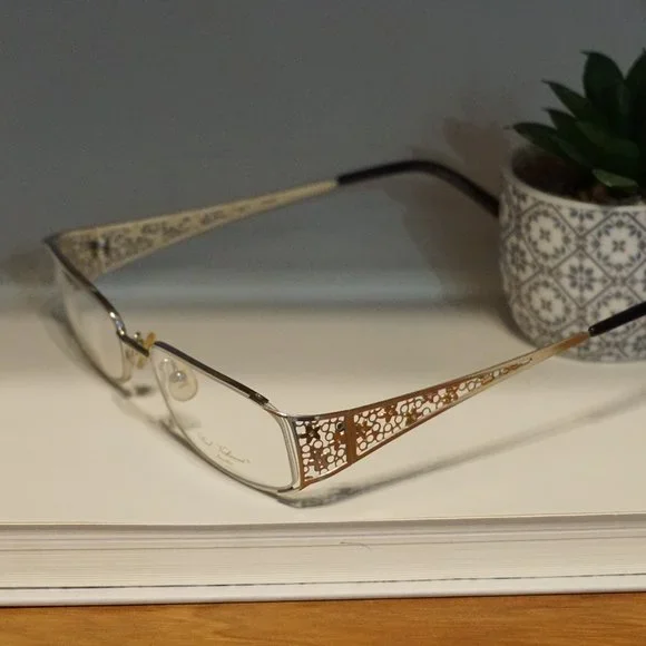 NEW PAUL VOSHERONT PV258 C2 Gold/SILVER 23KGP EYEGLASSES Frame - Picture 2 of 10